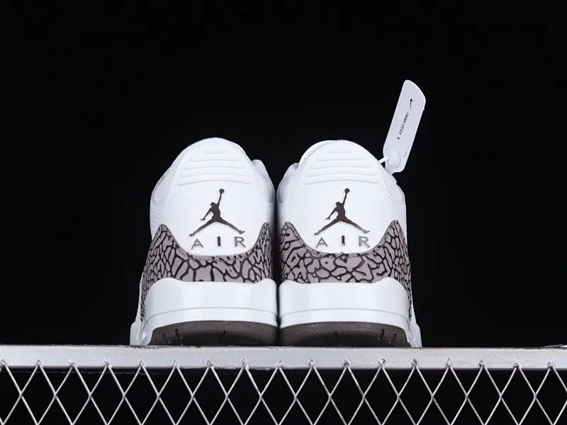 All categories Air Jordan Jordan series basketball shoes Air Jordan 3 Air Jordan 3 "Mocha" AJ3 Joe 3 Mocha white coffee burst pattern replica basketball shoes 136064-122